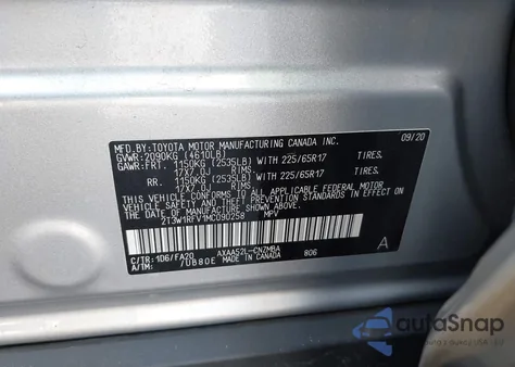 2021 Toyota Rav4 Xle z USA, uszkodzony, nr VIN 2T3W1RFV1MC090258